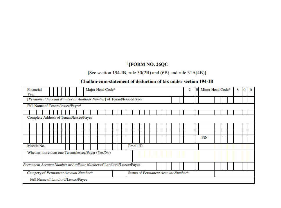 FORM 26QC : Complete Process