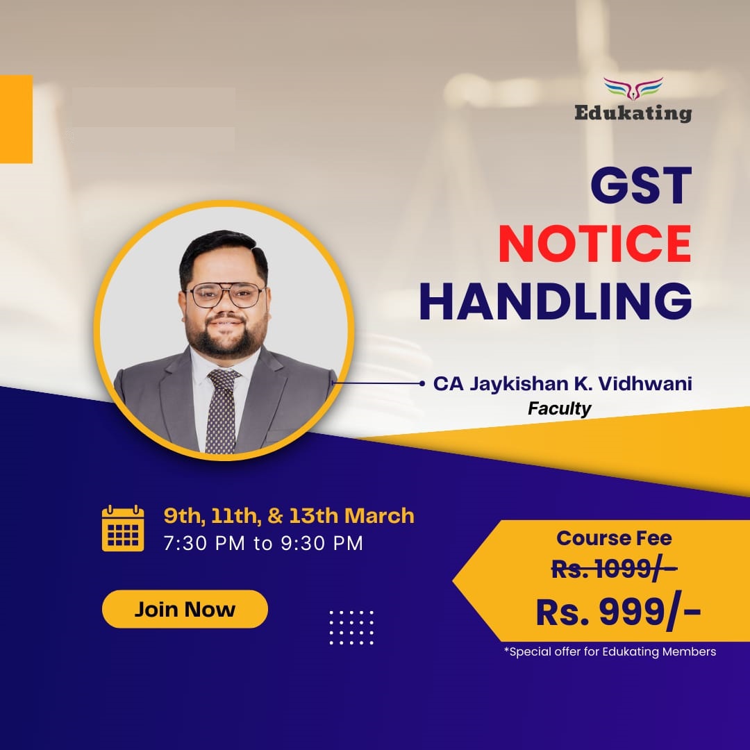 Course on GST Notice Handling